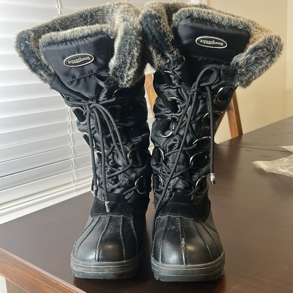 Aquatherm Canuck Winter Tall Boots Waterproof Faux Fur Anti-Slip Women’s Size 8 - Picture 3 of 13
